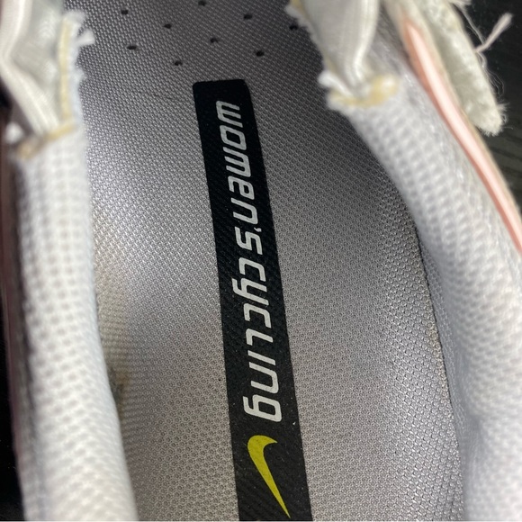 Nike Gray and Pink Athletic Shoes with Distinctive Lacing - Picture 4 of 7